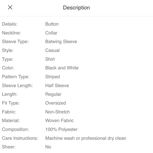 Striped Oversized Button Down Shirt - Picture 3 of 5